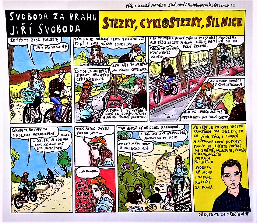 komiks - díl č. 2 - STEZKY, CYKLOSTEZKY, SILNICE